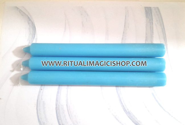 Candele di colore celeste