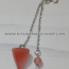 Pendolo in quarzo rosa